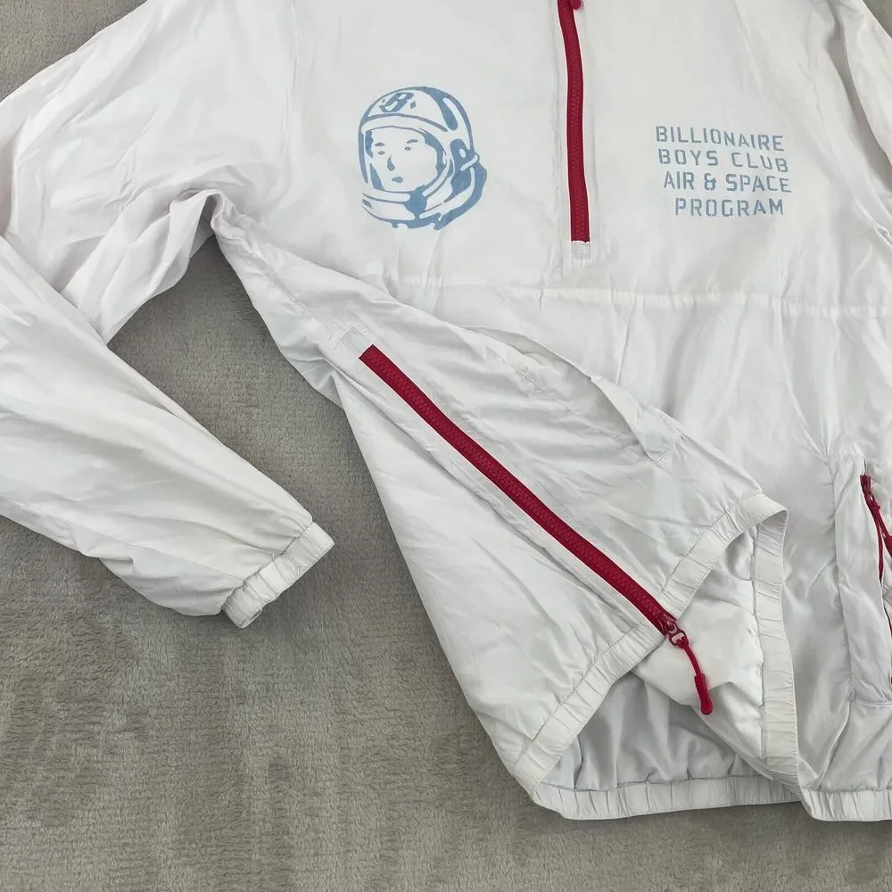 Billionaire Boys Club Men Blast Jacket‎ Men Large White Pullover Zip Pockets